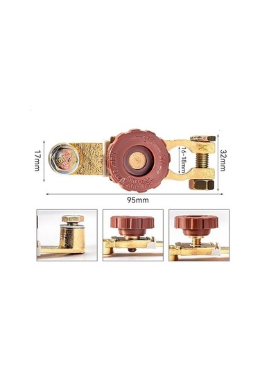Pazly Terminali Suntek Kahverengi Araba Akü Bağlantı Anahtarı Genel