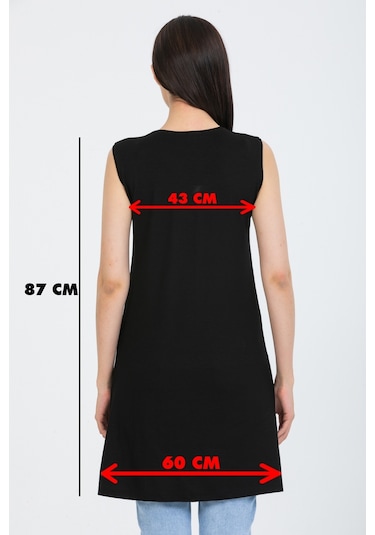 Kadın Sıfır Kol Kurtarıcı Penye İçlik Tunik 001