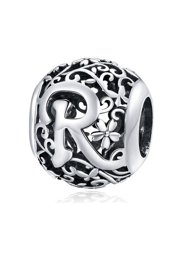 S925 Ayar Gümüş Mori Serisi İçi Boş Harfler Boncuk Dıy Bilezik Kolye Aksesuarları R Çok Renkli
