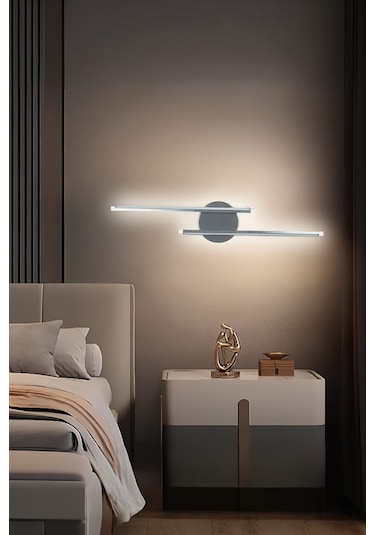 Sare Aplik Gri Renk Gün Işığı Ledli Mutfak Banyo Led Duvar Aplik Gri