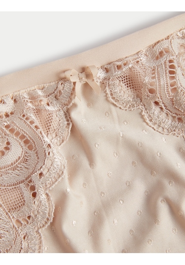 Marks & Spencer 3'lü Amelia Dantelli Full Brief Külot Bej