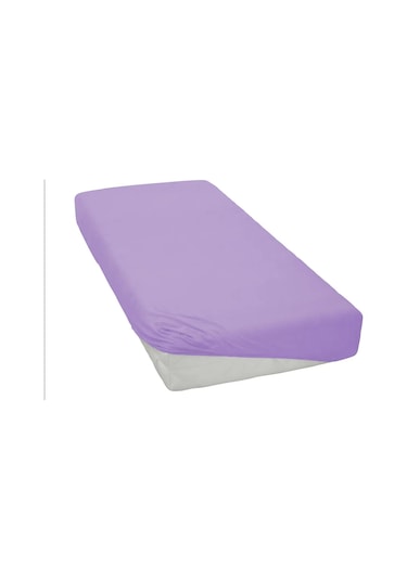 Mycey Mor Lastikli Streç Battal Boy Havlu Çarşaf 180x200 Cm Mor