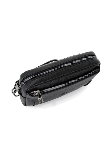 Deri,se Club Erkek Lüks El Ve Bileklik Kemerli Portföy El Çantası Siyah