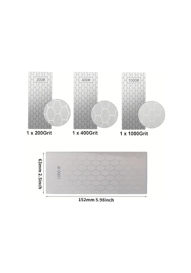 Valkyrie 3 Adet Elmas Biley Seti Bıçak Bileme Taşı Sulu Veya Susuz Biley Uzun Ömürlü Aşınmaz 200 400 1000 Grit