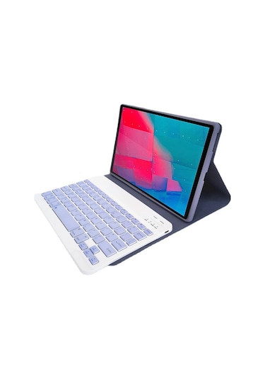 Lemestar Lenovo小新pad11 J606f/j716f蓝牙键盘保护套 - M10 Plus 3代10.6英寸皮套, Siyah Deri Kılıf + Standlı Klavye, Dayanıklı Malzeme, Kolay Kurulum Diğer