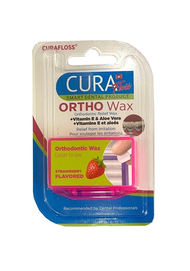 Curafloss Orto Wax Diş Mumu Strawberry Aromalı