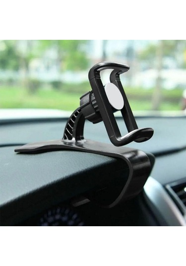 Araç İçi Konsola Takılan Döner Başlıklı Telefon Kıskacı Telefon T Siyah