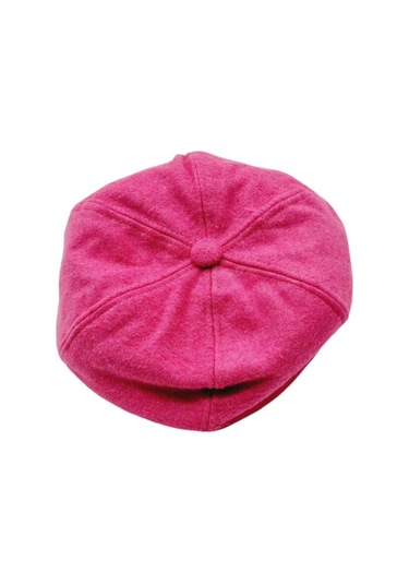 Uniquetrenders Kadın Arkadan Lastikli Kışlık Baretta Şapka Fuşya
