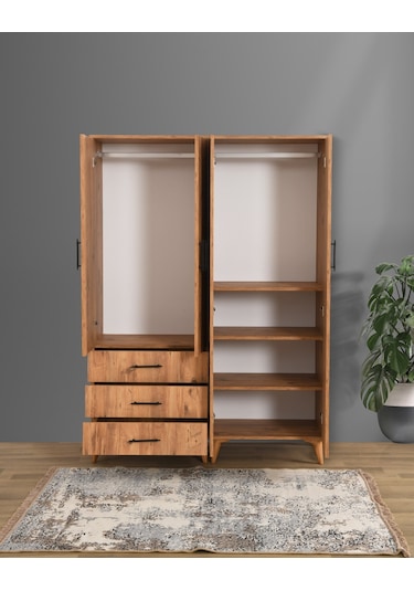 Azra'dan 4 Kapaklı Gardrop Atlantik Çam