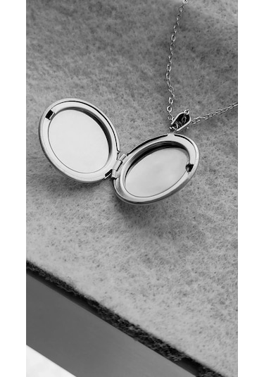 316l Paslanmaz Çelik Gümüş İçi Açılır Yuvarlak Tasarım Kapaklı Fo Çok Renkli