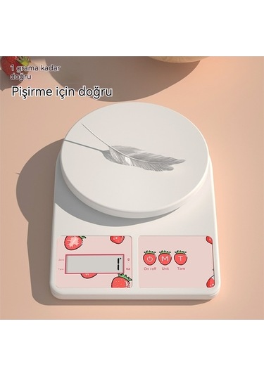 Dancemonkey Pratik Ev Mutfak Terazisi - Pembe Pembe