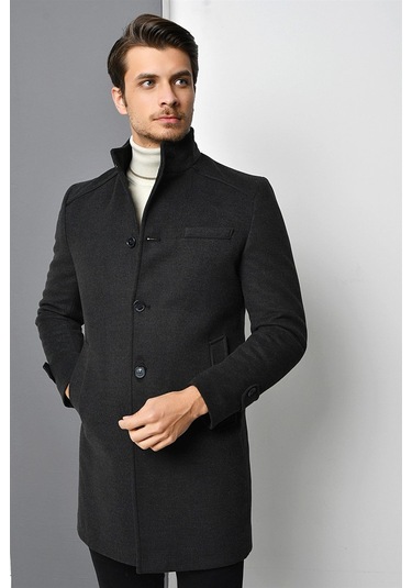 Plt8391 Dewberry Erkek Palto-antrasit Antrasit