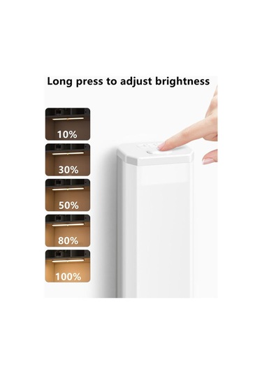 Sıcak Beyaz Usb Şarj Edilebilir Lamba Led Gece Lambası Hareket Sensörlü Led Işık Mutfak Dolap Dolap Aydınlatması 22cm/32cm/52cm Alüminyum Led'ler 32cm Sıcak Beyaz