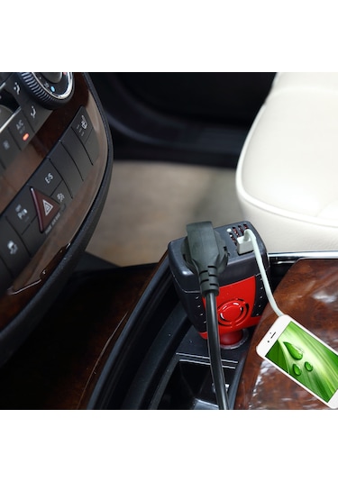 Yifomall 150w Araç İnvertörü - 12v Dc'den 110v Ac'ye Dönüştürücü + Usb Çıkışlı