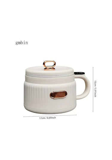 Fochsia Beyaz 1.6l Mini Pirinç Pişirici, 12 Saat Zaman Ayarlı Portatif Tencer