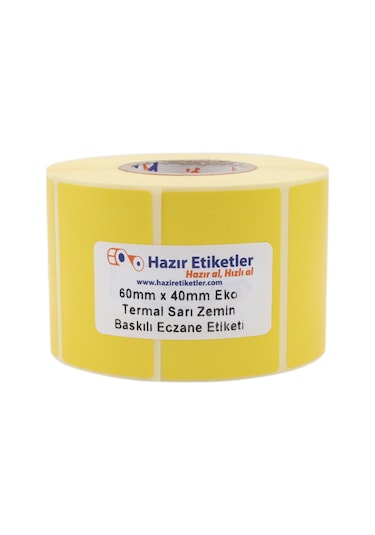 Eczane İlaç Tarif Etiketi Eko Termal 60mm X 40mm 1000 Adet