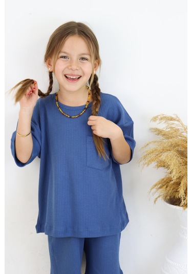 Raporlu İnterlok İkili Takım İndigo