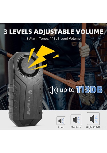 Ranyeek Su Alarmlı Bisiklet Hırsızlık Önleyici - Kablosuz, Su Geçirmez, Hareket Sensörlü