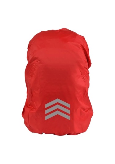 Sırt Çantası Yağmur Kapağı 1845l Gece Görünürlüğü İçin Yansıtıcı Açık Hava Yürüyüş, Kamp Kırmızı Kırmızı