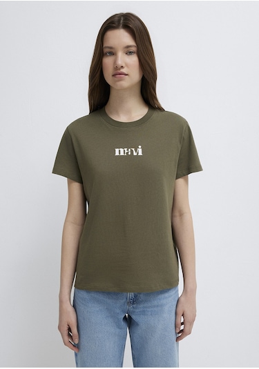 Mavi - Mavi Logo Baskılı Yeşil Tişört 1612241-71549 Yeşil