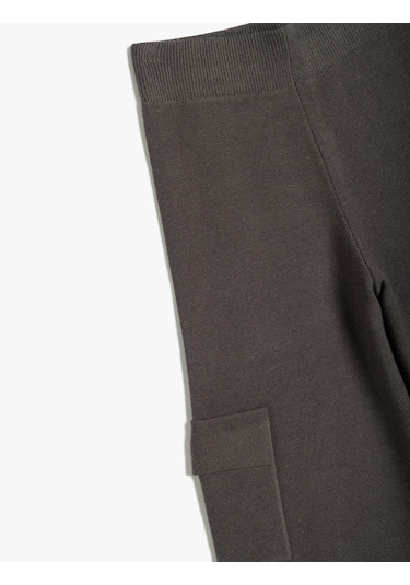 Koton Basic Bol Paça Pantolon Kargo Cep Detaylı Antrasit 5wkg40001at Antrasit