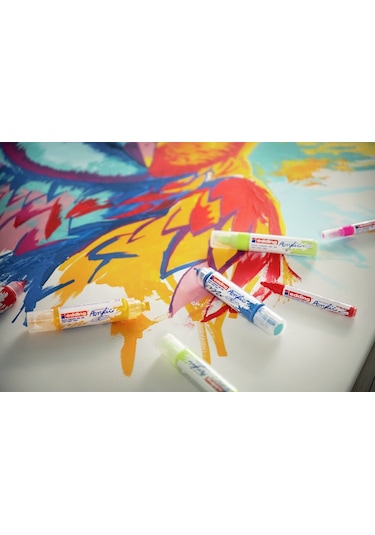 Edding 5400 3D Double Liner Akrilik Boyama Markörü 5-10 Mm Sarı Y