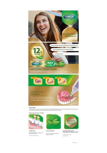 Max Tutuş & Ferahlık Diş Protezi Yapıştırıcı Krem 40g X 2 Adet