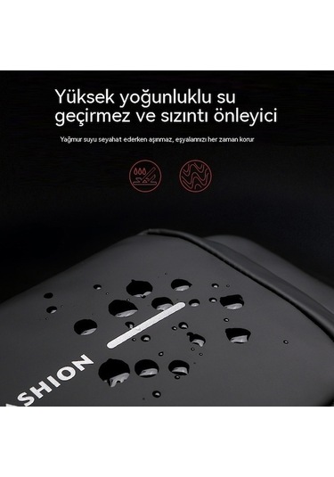 Maoyaya Erkek Motosiklet Çantası Şifre Hırsızlık Önleyici Spor Bel Çantası Gündelik Çapraz Çanta - Siyah Siyah