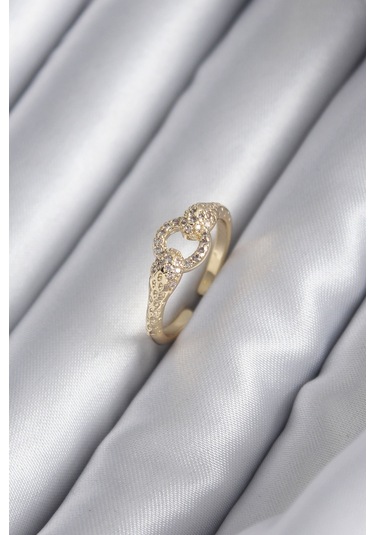 Ezoconcept Pirinç Gold Renk Zirkon Taşlı Yılan Model Kadın Yüzük