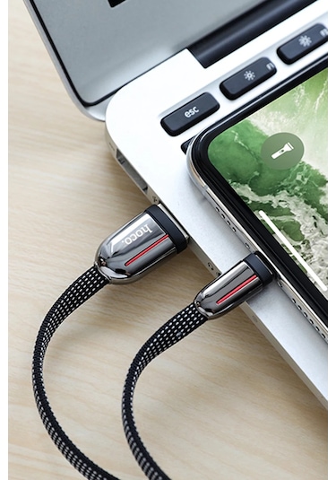 Hoco. U74 Usb To Lightning Şarj Data Kablosu - Kırmızı