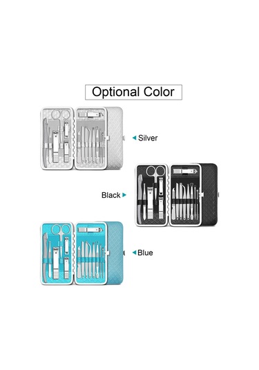 Qingmipy "15 Parçalık Paslanmaz Çelik Tırnak Bakım Seti - Profesyonel Manikür Pedikür Aletleri"