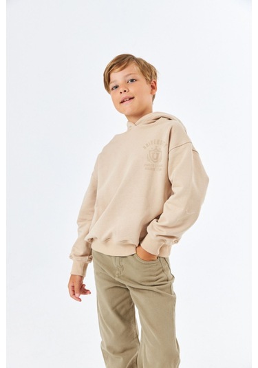 Serbend (Sge-1340) Serbend Kıds Baskılı Erkek Çocuk Kapüşonlu Sweatshırt