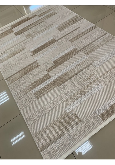 Padişah Halı Eternity 79817 070 Serisi Akrilik Salon Oturma Odası Halısı Krem Kahve