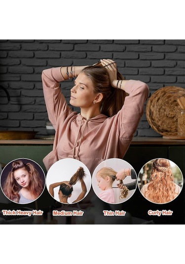 20 Adet Boho Saç Bandı Bileziği, Kadınlar Ve Kızlar İçin At Kuyruğu Tutucu Saç Bantları Çok  Renkli