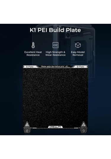 Xindoker Creality K1 235x235mm Peı Platformu - Yüksek Isı Dayanıklı, Kolay Çıkarım, Dayanıklı - Pla/abs/asa/petg/tpu/pc/pa Uyumlu Siyah
