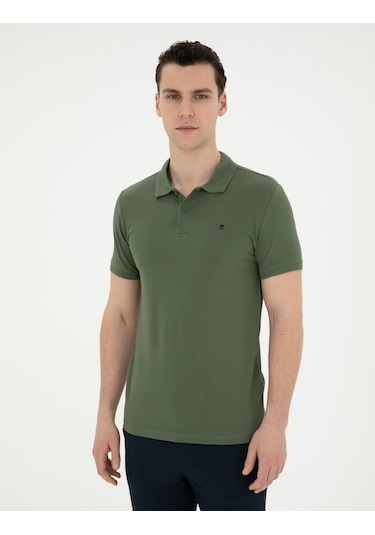 Pierre Cardin Erkek Haki Tişört Basic 50291625-vr027 Haki
