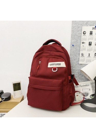 Goldenqian Erkek Çocuklar, Üniversite Öğrencileri Ve Lise Öğrencileri Için Basit Okul Çantaları, Büyük Kapasiteli Kız Çocuk Sırt Çantaları Qu99u7 Açık Kırmızı