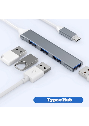 Type C Usb 3.0 Hub 4 Port 3.0 Usb Type C Çoklayıcı Slim