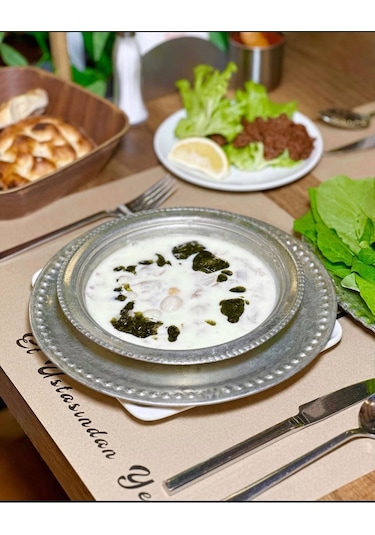 Modabakır Bakır Beyran Paça Çorba Tabak Model:5695pol Gri