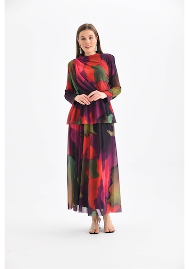 Ftz Women Kadın Likra Tül Takım Mor-mor Mor