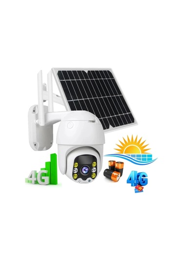 Sim Kartlı 4g Ptz 360 Hareketli Solar Güneş Enerjili 1080p Kamera Türkçe Program Son Sürüm