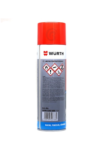 3X Würth Motor Temizleyici Sprey 500 Ml Su Gerekmez