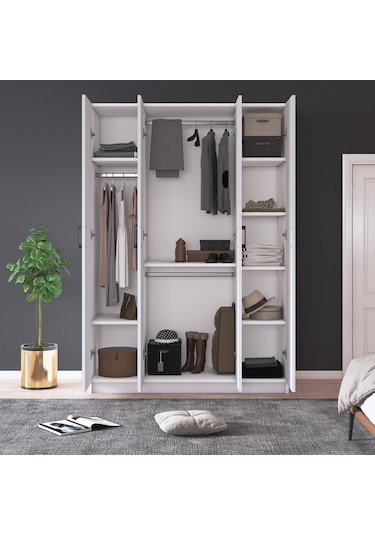 %100 Mdflam 4 Kapaklı Gardrop 120cm G-08