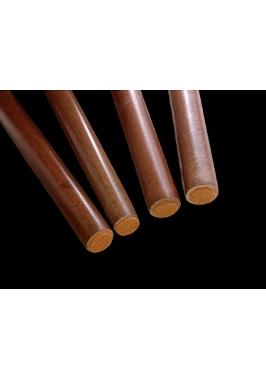 4 Adet Ceviz Boyalı Ahşap Konik 45 Cm Zigon,orta Sehpa,puf,komidi