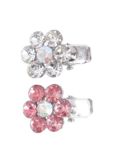 M-pets Glam Çiçekli Kedi Ve Köpekler İçin Aksesuar Toka Pembe Beyaz Pembe