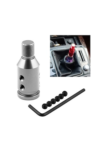 Sones Araba Dişli Shifter Vites Topuzu Adaptörü 12 X 1.25 Gümüş