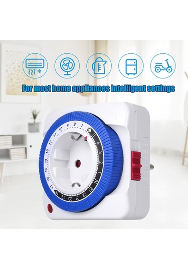 Reedark Otomatik Zaman Ayarlı Mekanik Priz - 24 Saat Şarj Kontrolü Gmt01a-gr