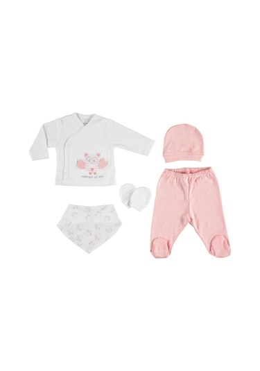 Owl 5'li Hastane Çıkış Seti 62174 Pembe Açık Bej