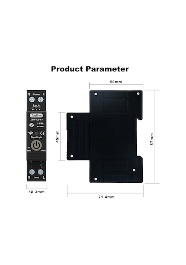 Springsun Zigbee Akıllı Korumalı Anahtar - Uzakdan Kontrol, Ses Komutları Ve Telefon Uygulaması İle Bağlanabilir Siyah Devre Kesici Siyah