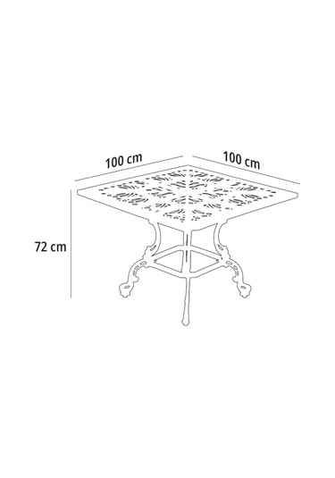 Line Kare 4 Kişilik Su Yeşili Bahçe Masa Takımı Alüminyum Rehome Su Yeşili